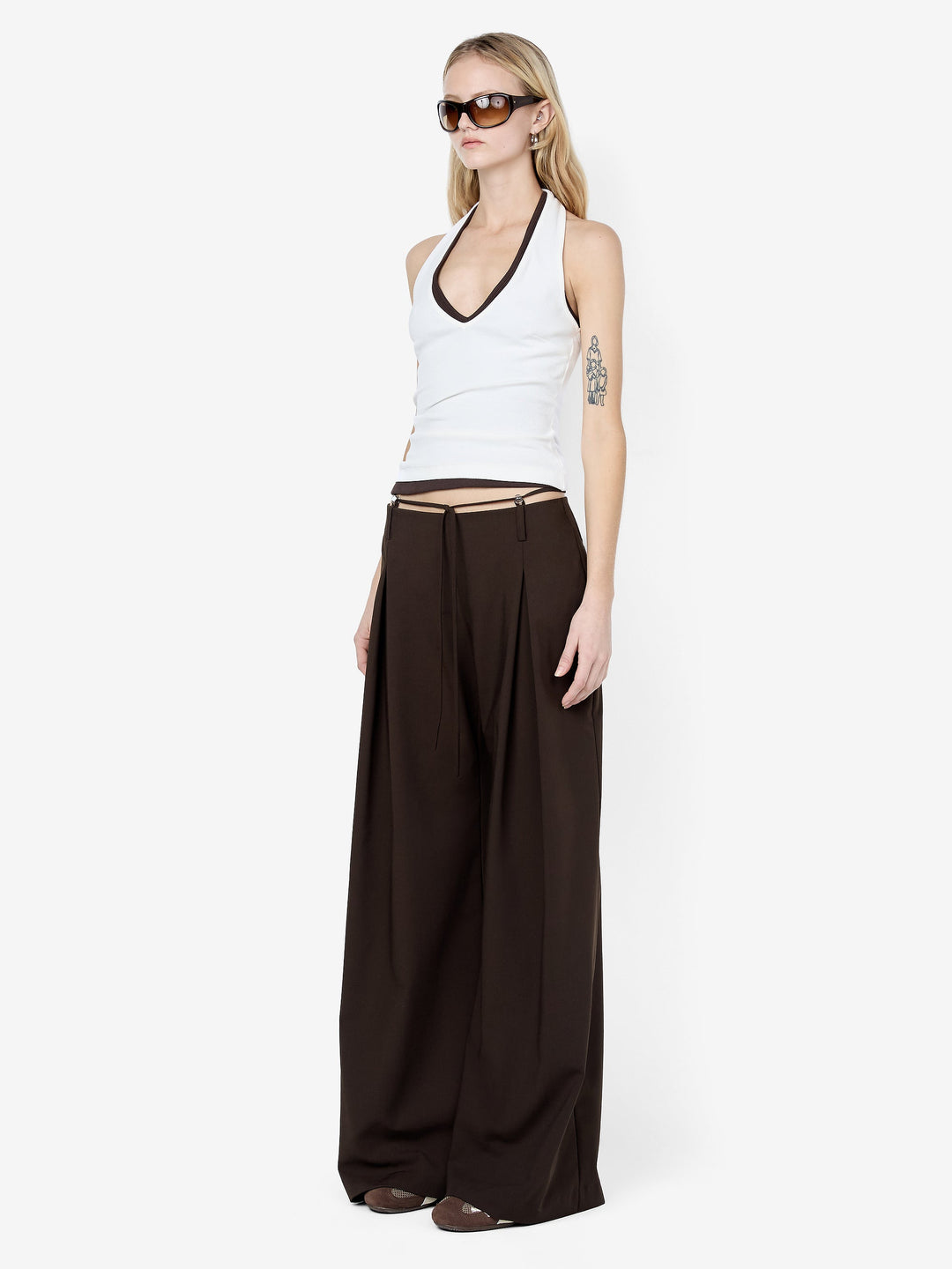 ALBI BEADED PANT - ESPRESSO