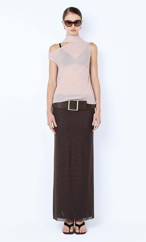 AUGUSTIN SCARF TOP - MAUVE