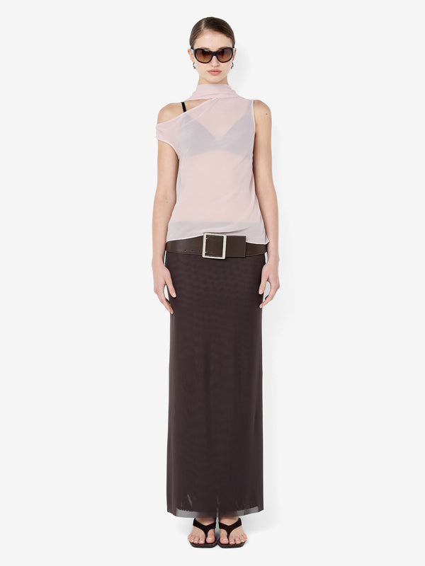 AUGUSTIN SCARF TOP - MAUVE