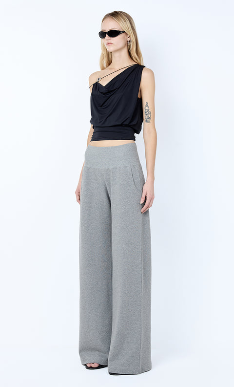 STEPH TRACK PANT - GREY MARLE