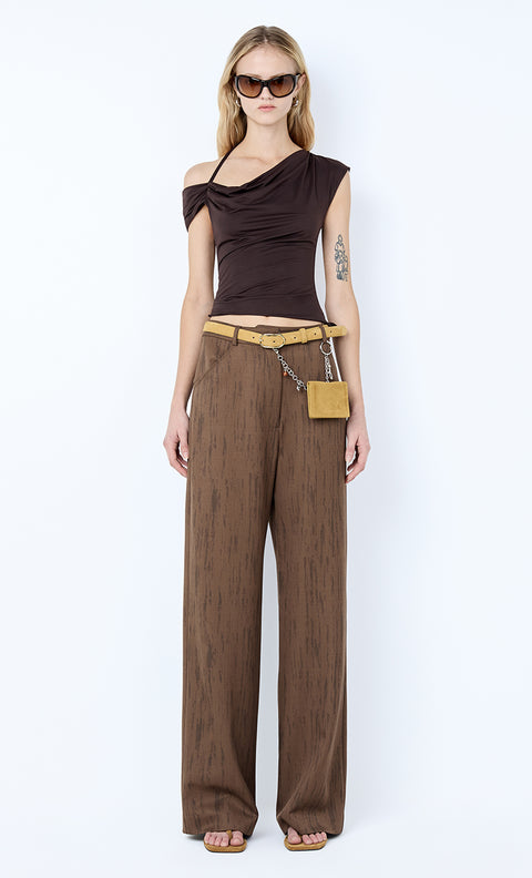 LAURENT PANT - WOODGRAIN CHOC
