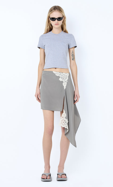 CLAUDETTE BABY TEE - GREY MARLE