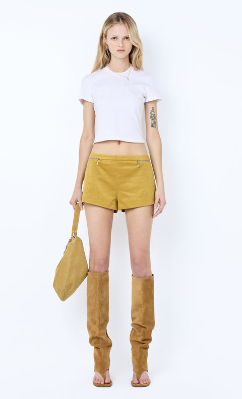 CHAMBORD ZIP SHORT - OLIVE OIL