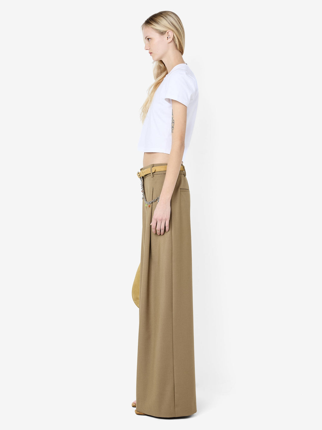 FAYE WIDE LEG PANT - OLIVE