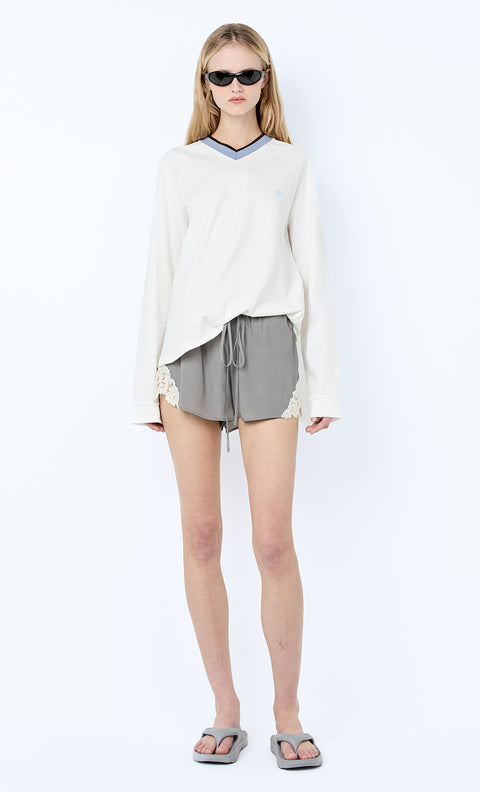 CHATEAU SHORT - SLATE GREY/IVORY