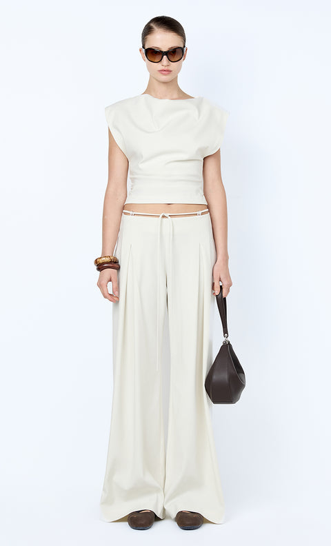 DEVYN COWL TOP - CREAM