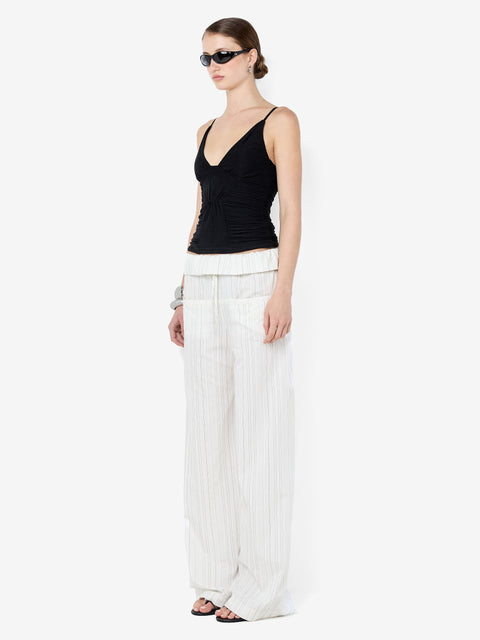 ROMI PANT - IVORY/BLACK STRIPE