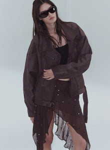 LUNETTA ASYM DRESS - DUSTY BLUE