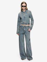 TEO CROPPED JACKET - VINTAGE BLUE