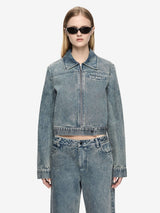 TEO CROPPED JACKET - VINTAGE BLUE