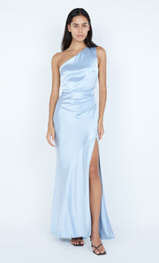 THE DREAMER ASYM DRESS - DUSTY BLUE