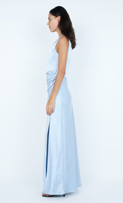 THE DREAMER ASYM DRESS - DUSTY BLUE