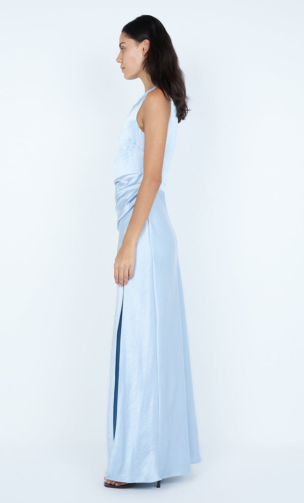 THE DREAMER ASYM DRESS - DUSTY BLUE