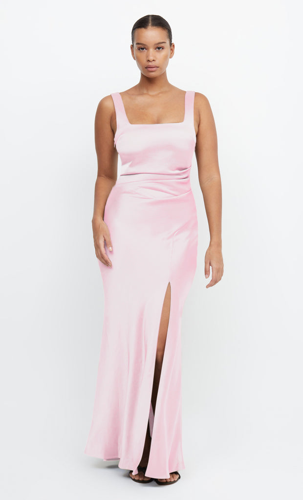 THE DREAMER SQUARE NECK DRESS - POWDER PINK