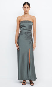 Dreamer Strapless Bridal Formal Dark Willow Maxi Dress by Bec + Bridge