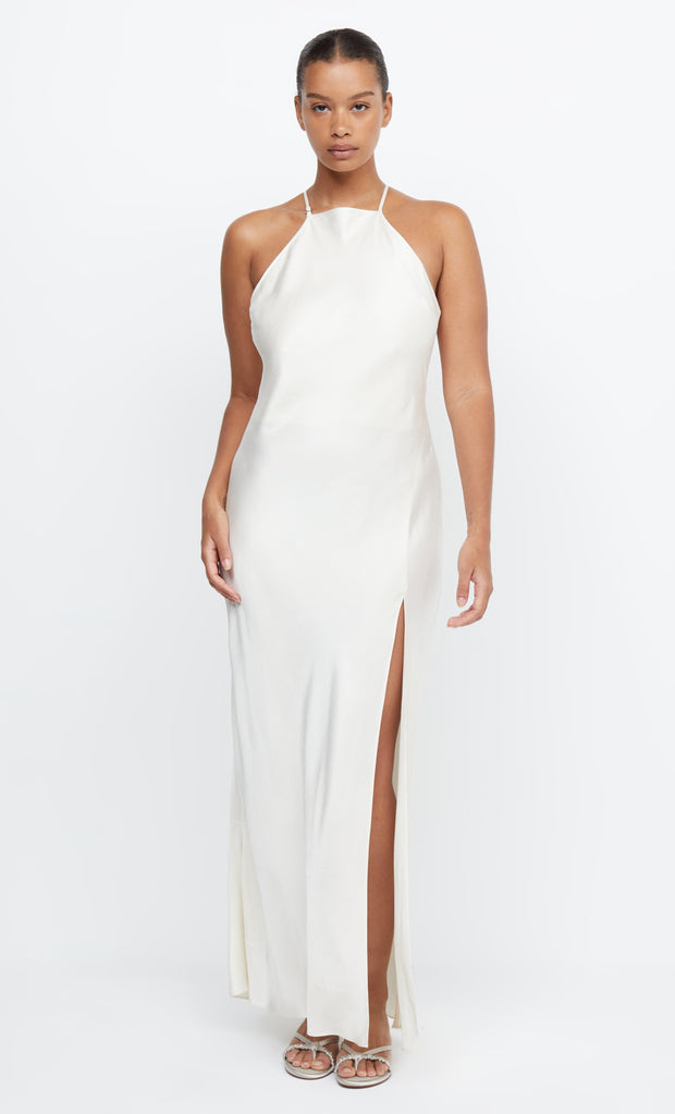 Bec Bridge Adore Halter Maxi Dress Cream 10