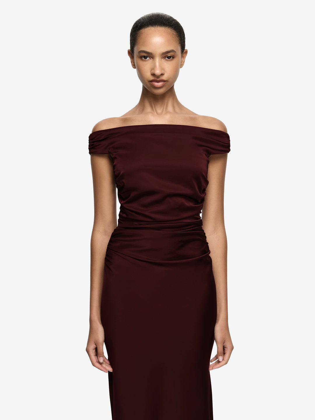 ETERNITY OFF SHOULDER MAXI - PLUM