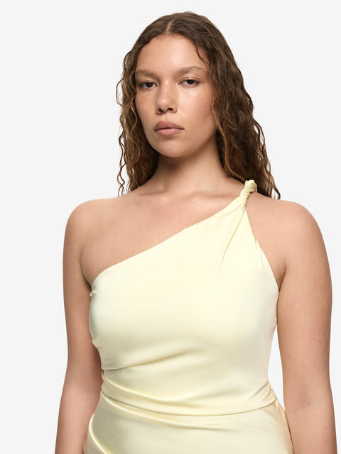LUNETTA ASYM DRESS - ICE YELLOW