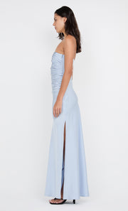 ETERNITY STRAPLESS MAXI DRESS - DUSTY BLUE