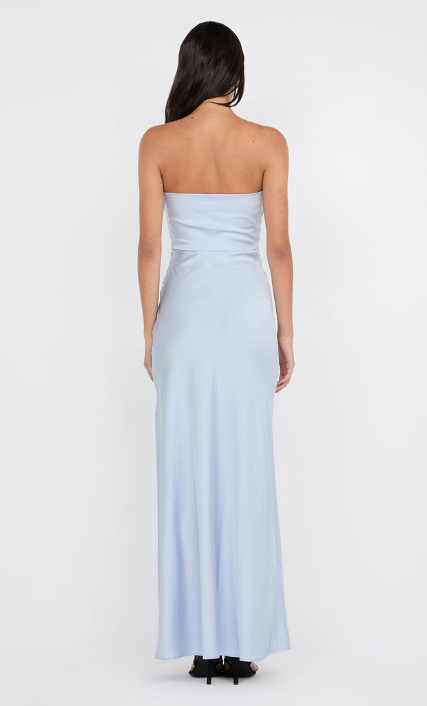 ETERNITY STRAPLESS MAXI DRESS - DUSTY BLUE