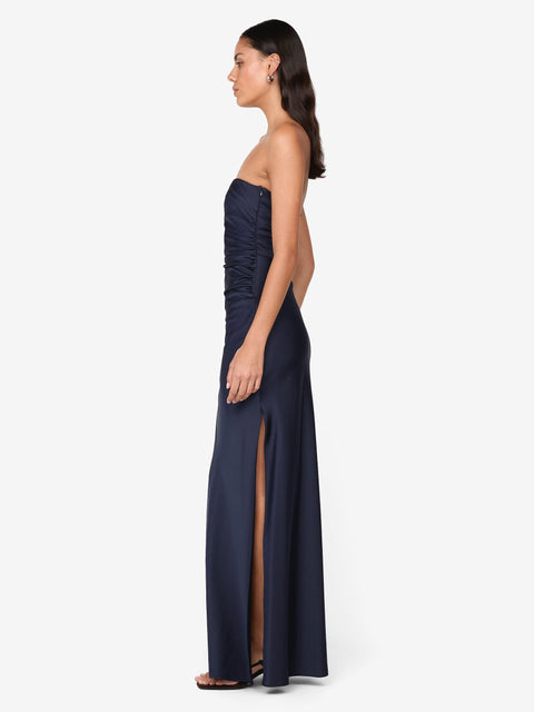 ETERNITY STRAPLESS MAXI DRESS - INK