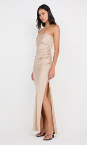 ETERNITY STRAPLESS MAXI DRESS - SAND