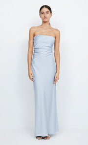 Eternity Strapless Maxi Bridesmaid Dress in Dusty Blue by Bec + Bridge