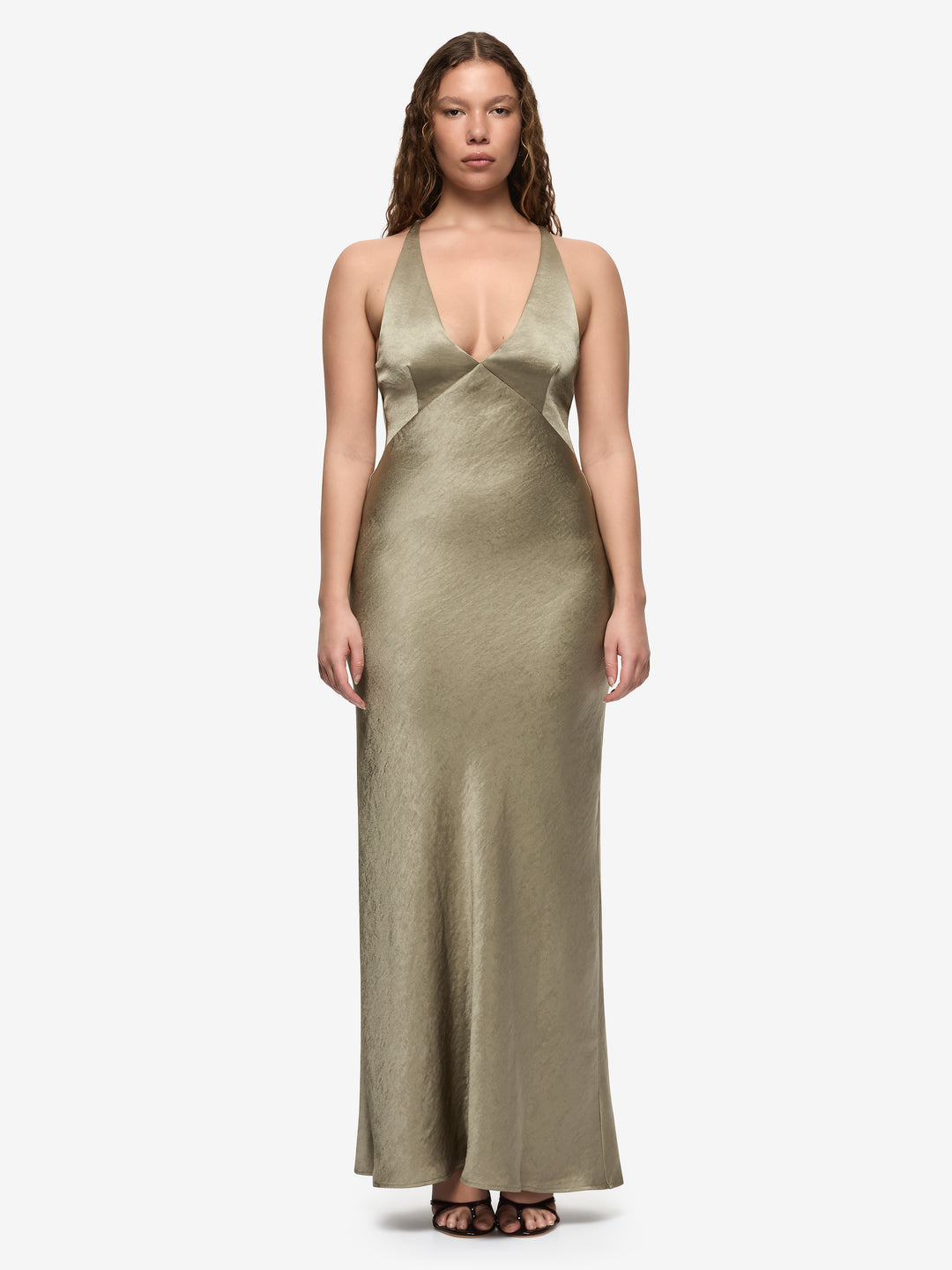 THE DREAMER V NECK DRESS - SAGE