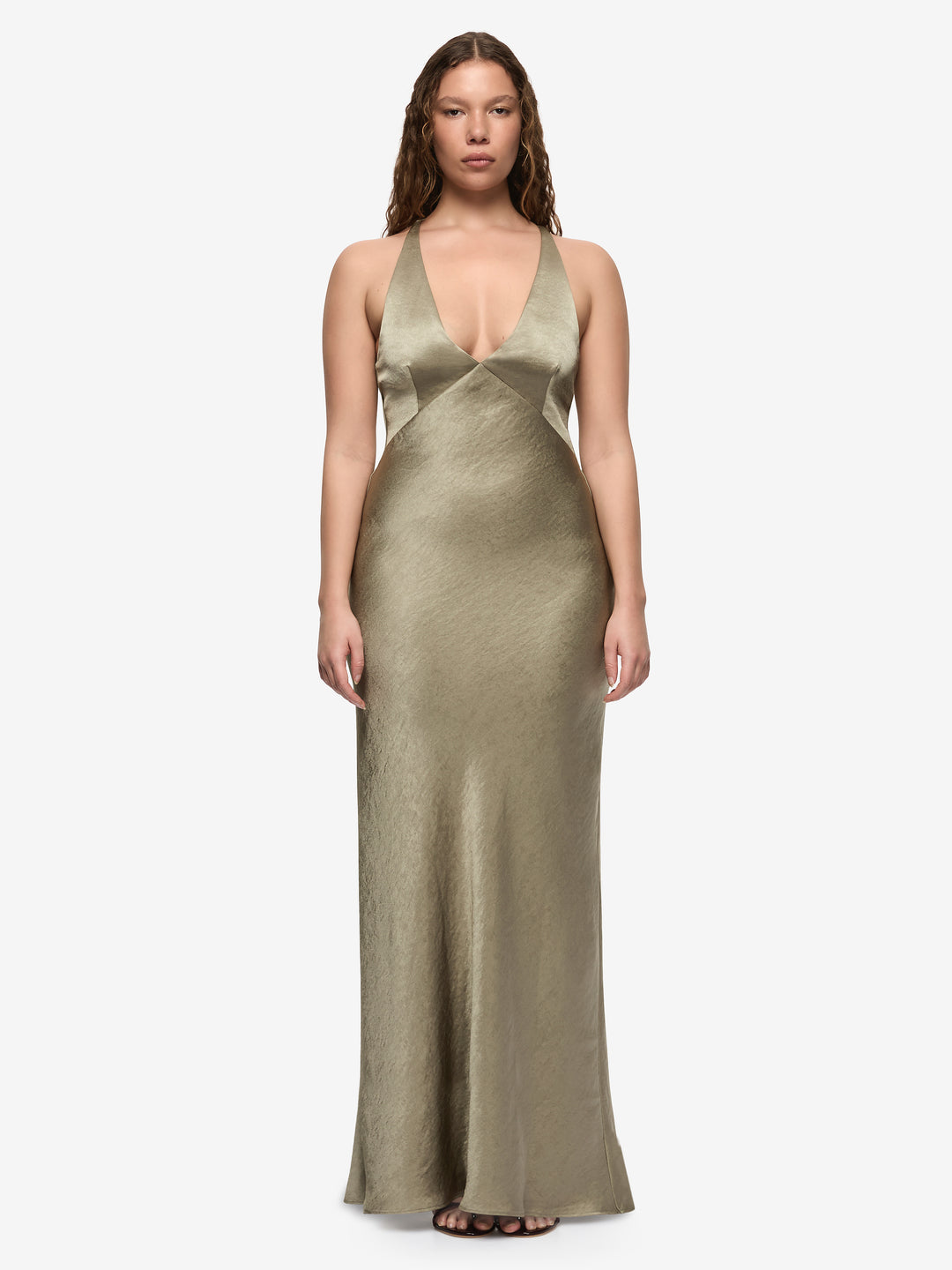 THE DREAMER V NECK DRESS - SAGE