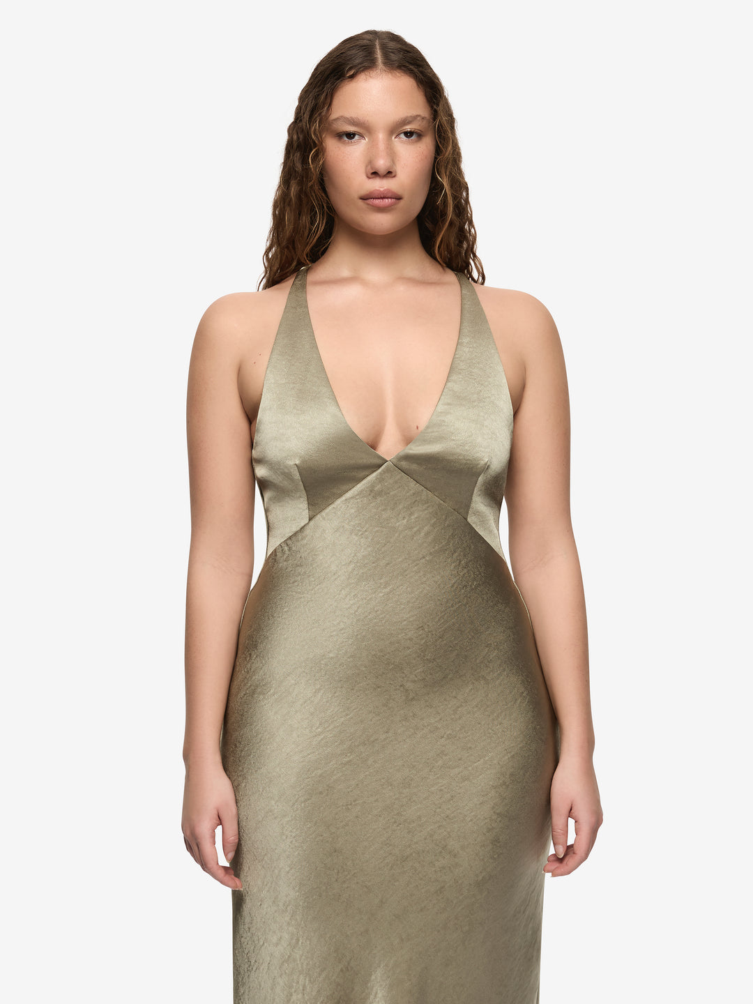 THE DREAMER V NECK DRESS - SAGE