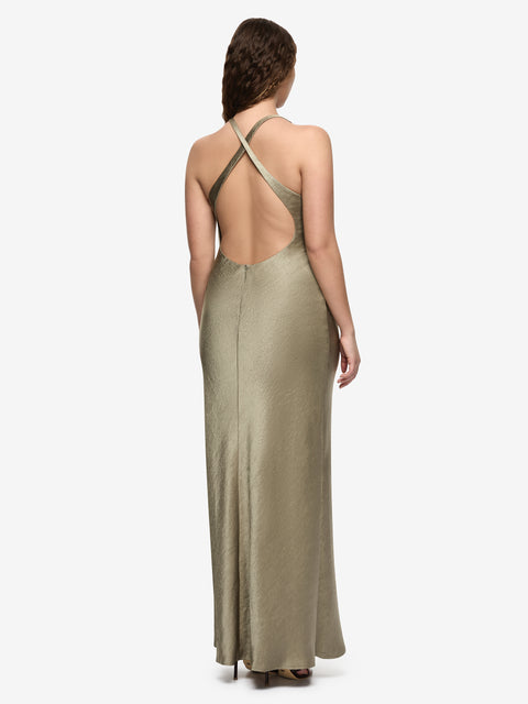 THE DREAMER V NECK DRESS - SAGE