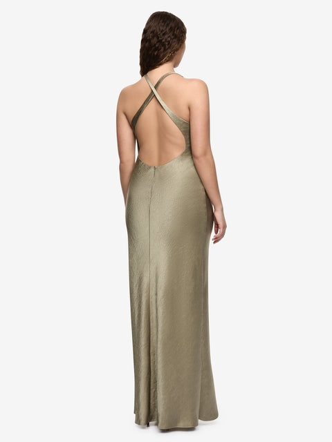THE DREAMER V NECK DRESS - SAGE