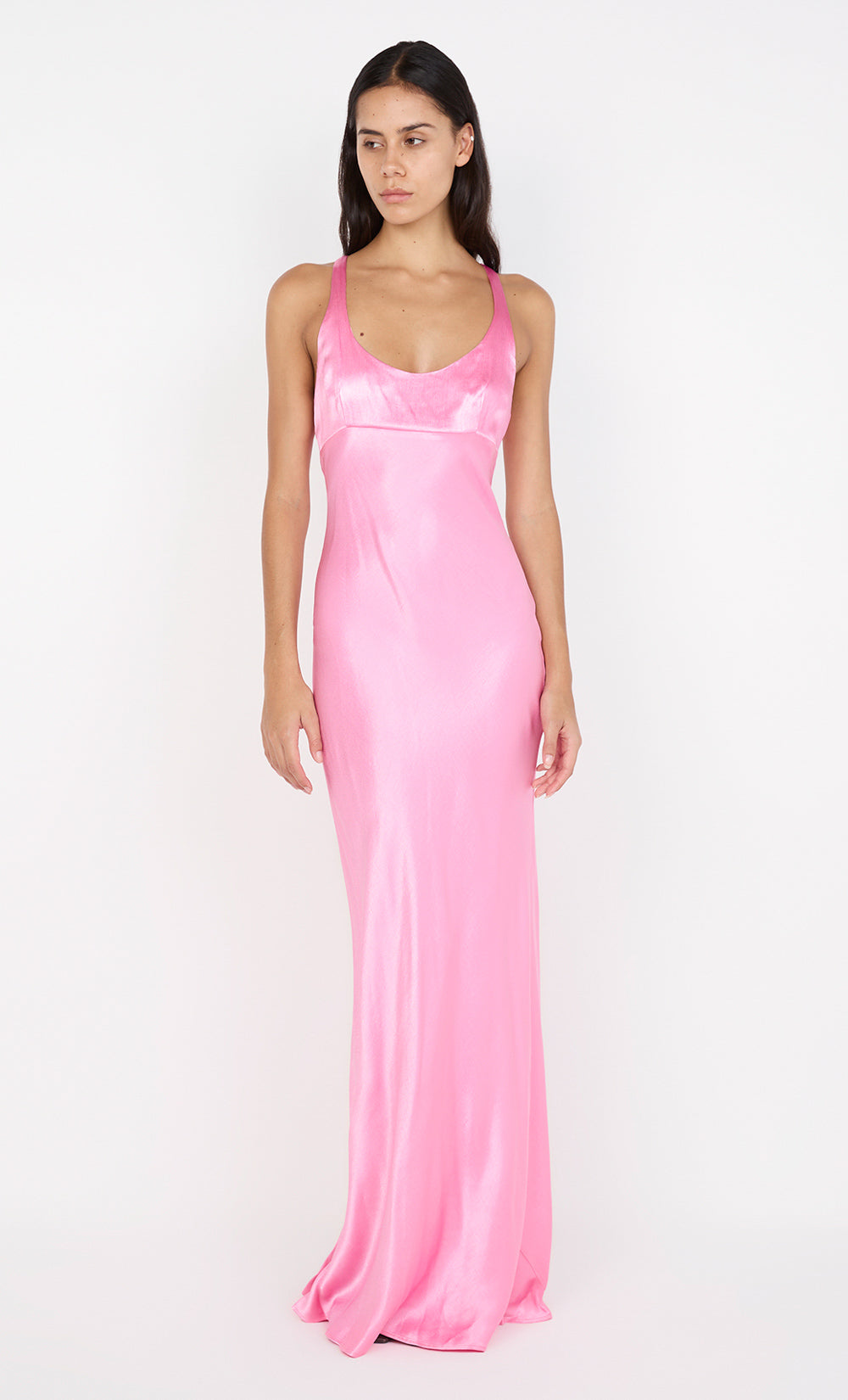 MAXINA CROSSOVER DRESS - CANDY PINK