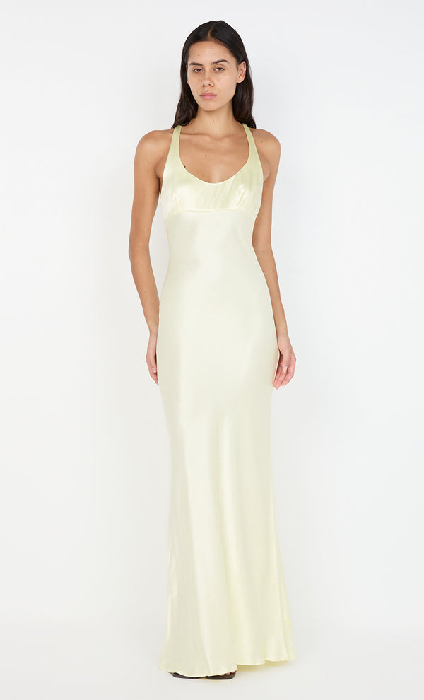 MAXINA CROSSOVER DRESS - ICE YELLOW