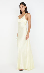 MAXINA CROSSOVER DRESS - ICE YELLOW