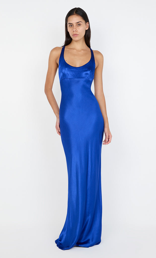 MAXINA CROSSOVER DRESS - MEDITERRANEAN BLUE