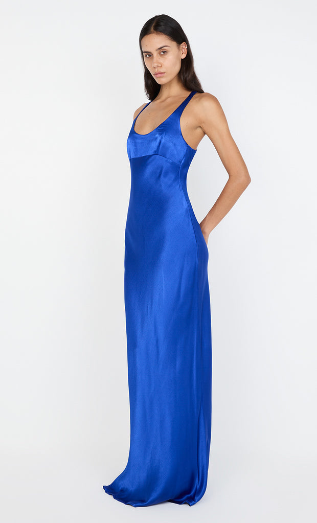 MAXINA CROSSOVER DRESS - MEDITERRANEAN BLUE