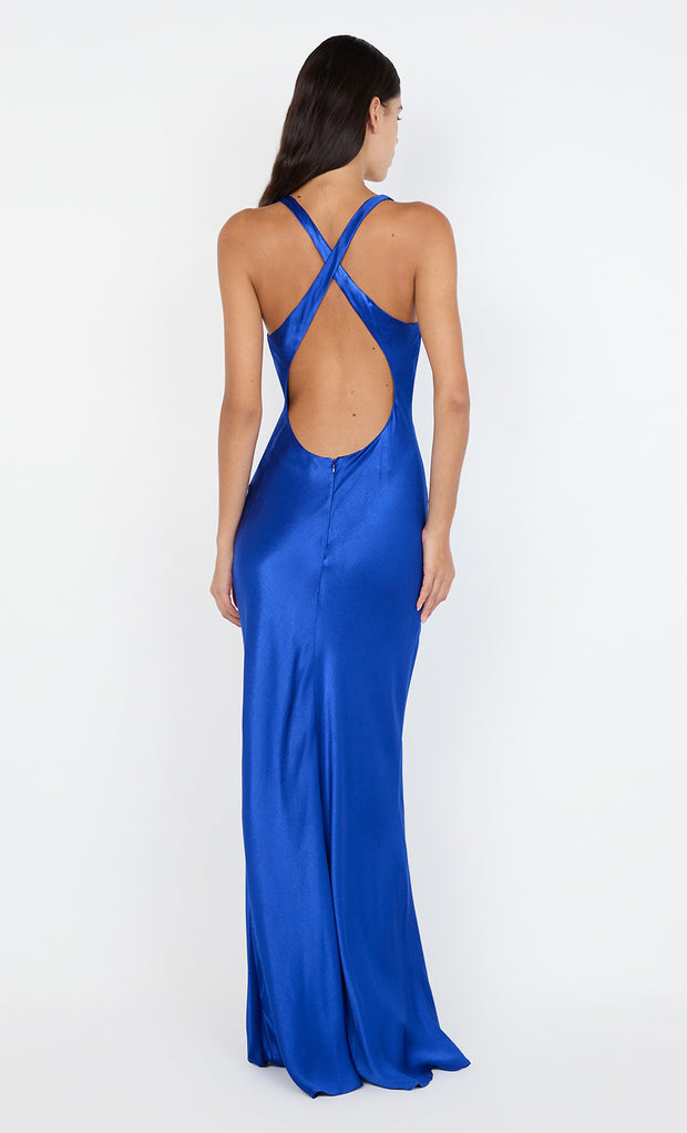 MAXINA CROSSOVER DRESS - MEDITERRANEAN BLUE
