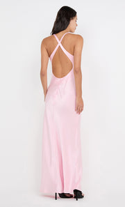 THE DREAMER V NECK DRESS - POWDER PINK