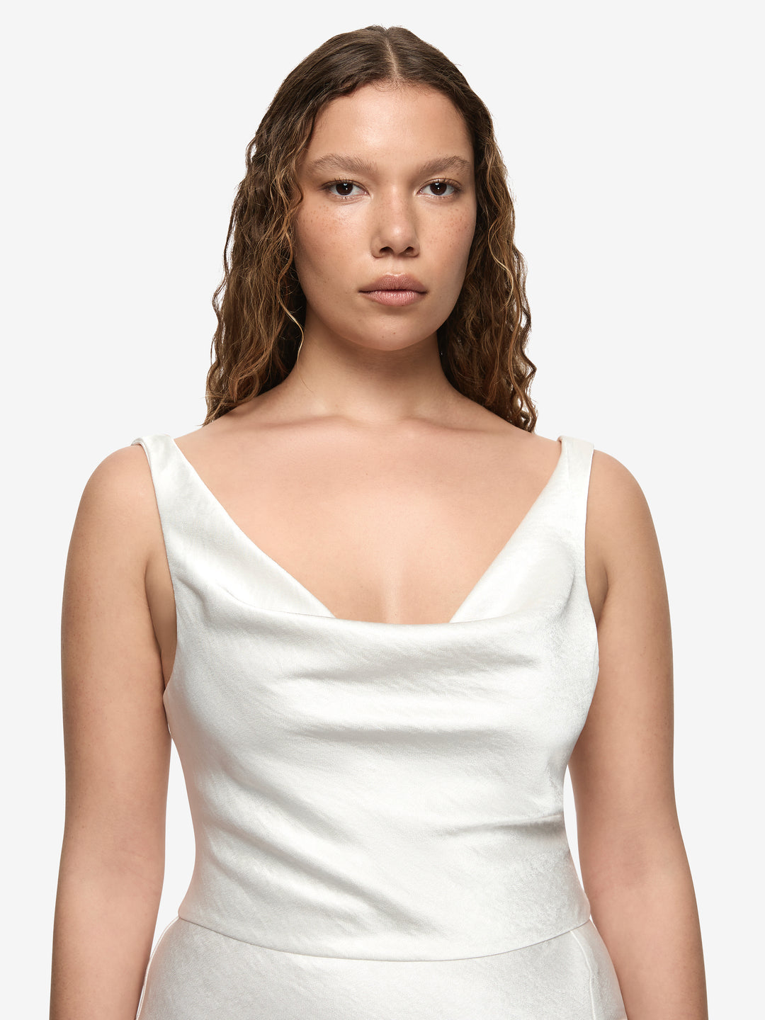 AUSTEN COWL NECK MAXI DRESS - IVORY