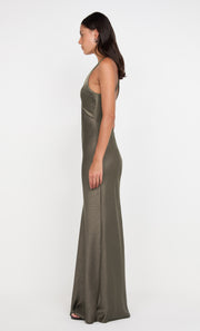 THE DREAMER V NECK DRESS - DK WILLOW