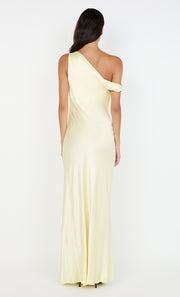 SOL ASYM DRESS - ICE YELLOW