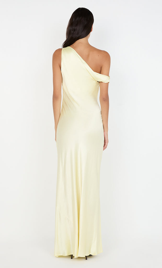 SOL ASYM DRESS - ICE YELLOW