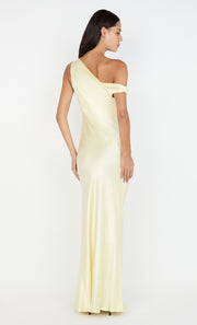 SOL ASYM DRESS - ICE YELLOW