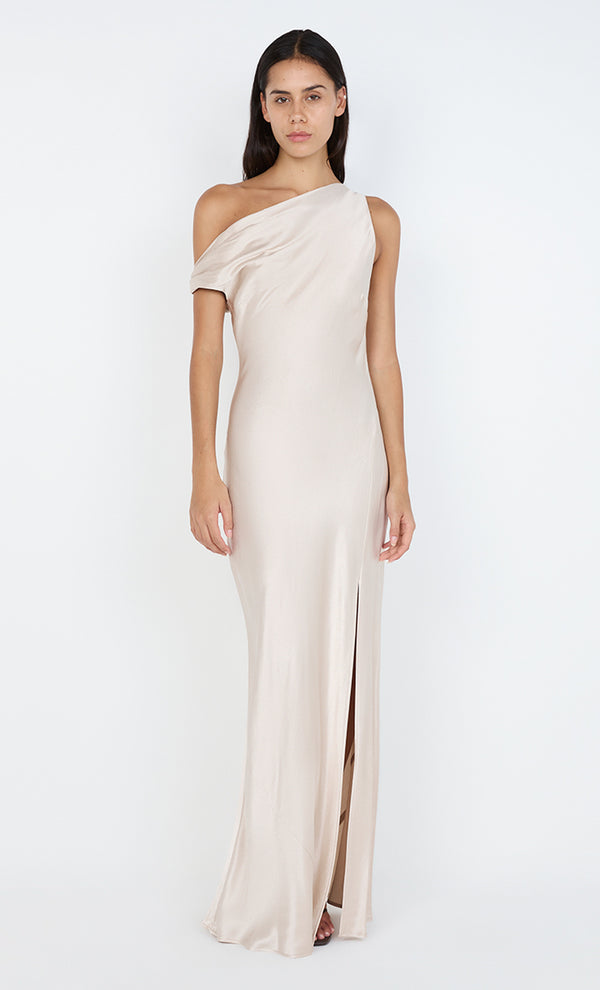 SOL ASYM DRESS - SAND