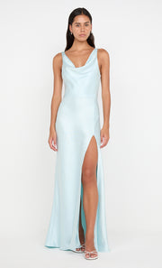 AUSTEN COWL NECK MAXI DRESS - ARCTIC BLUE