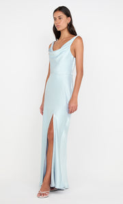 AUSTEN COWL NECK MAXI DRESS - ARCTIC BLUE
