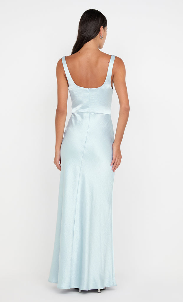 AUSTEN COWL NECK MAXI DRESS - ARCTIC BLUE