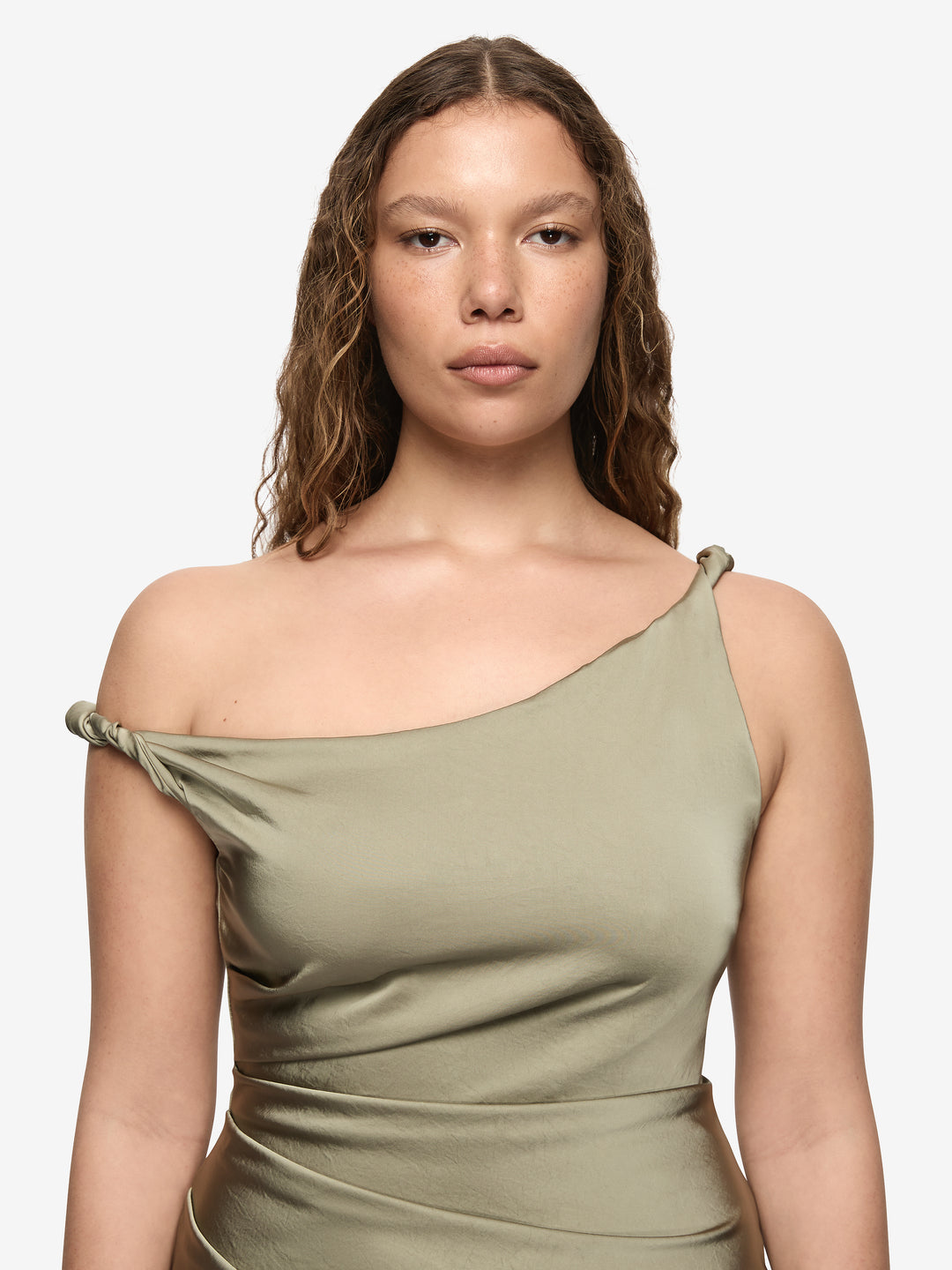 LUNETTA TWIST STRAP DRESS - SAGE
