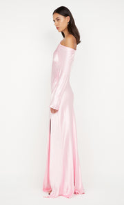 SIENA ASYM MAXI DRESS - POWDER PINK